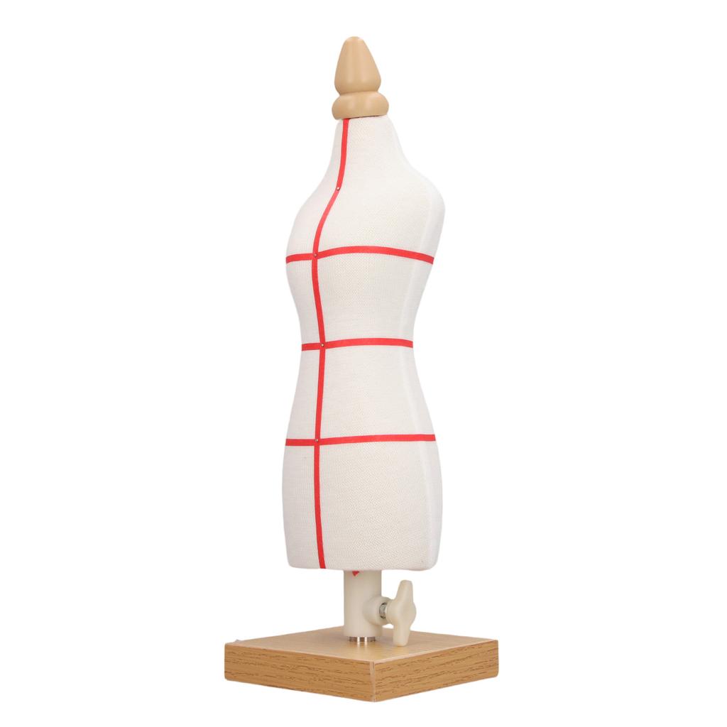 Dukkekropp 12,2 tommer Lerret Klær Søm Mannequin Bordplate Utstilling Klesstativ med