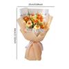 Crochet Flower Bouquet with Light Knitted Artificial Flowers for Teacher’S Day Wedding Valentine’S Day Festival Anniversary