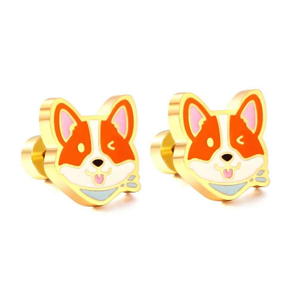 2026 European and American Creative Earrings Women, Simple Personality Cute Rabbit Earbone Stud Earrings
