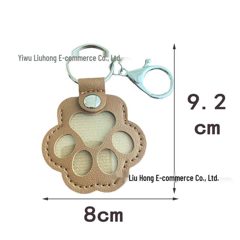 Pet Hair Storage Pendant Keychain: Creative Cat Paw & Dog Jewelry Keepsake