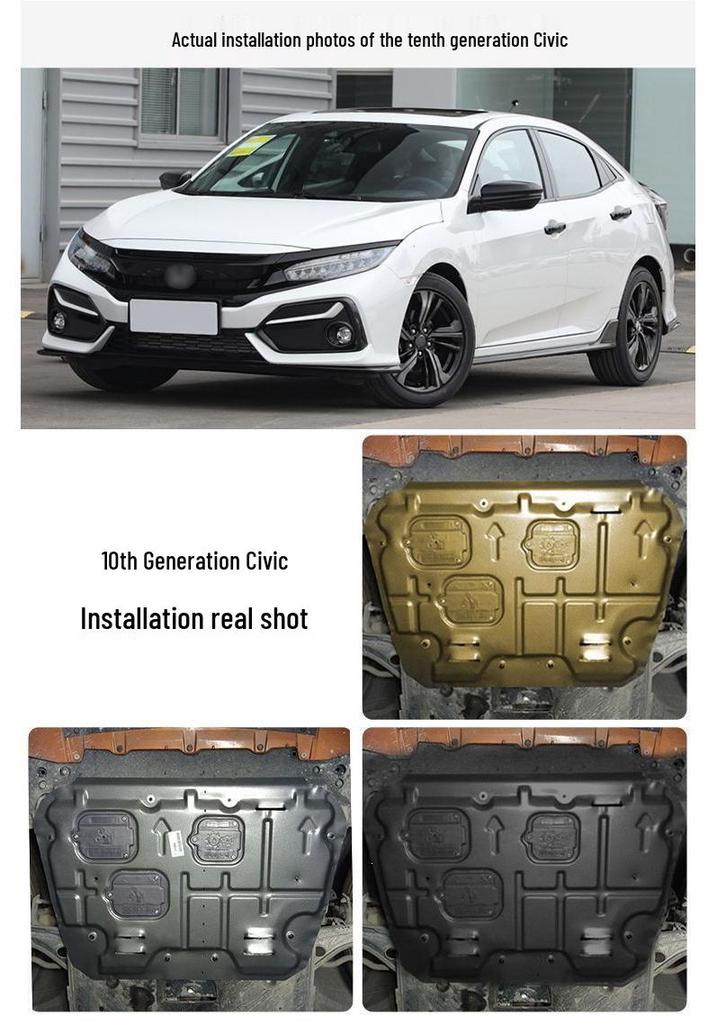 Compatible Splash Shield for Toyota Corolla, Levin, Camry, Highlander, RAV4, Ralink, and Yaris Chassis Armor.