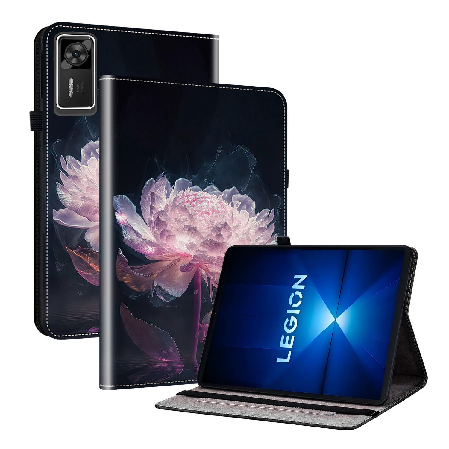 

Для Lenovo Legion Y700 Gen 4 Шкіряний чохол з принтом, підставка, чохол для планшета з відділеннями для карток C