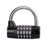 5 Digit Zinc Alloy Combination Padlock High Security U Shape Wide Shackle Design Waterproof Anti-Theft Lock for Gym Locker