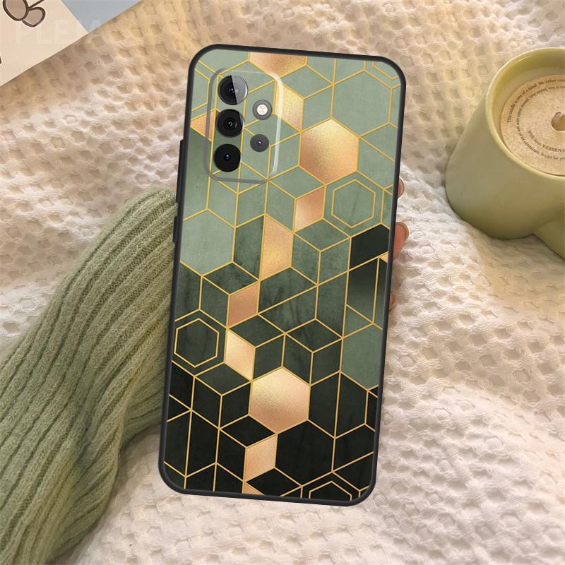 Marble Geometric Art Case For Samsung Galaxy A35 A15 A55 A53 A33 A13 A36 A56 A26 A16 A22 A32 A52 A54 A34 A05 A06