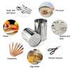 Drain Tube Cutlery Holder Organizer Drainer with Multiple Drainage Holes Stainless Steel Anti-Rust Chopstick Storage Box for Kitchen Tableware Storage