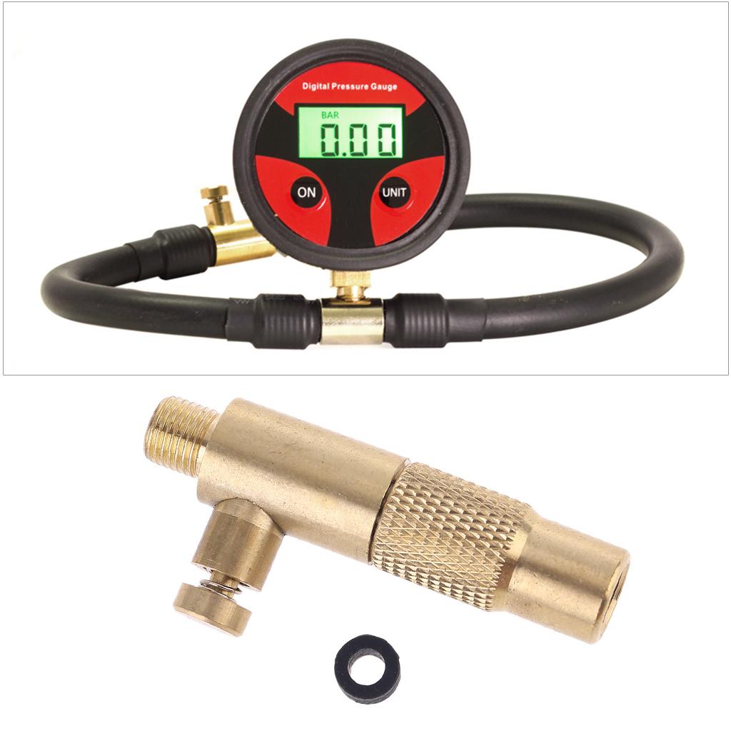 Brass Tire Inflator Connector Air Chuck Air Compressor Portable Screw-in Type