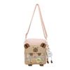 Capybara Cute Mini Nylon Crossbody Bag With Zipper Pocket For Daily Use