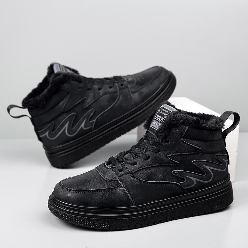 High-Top Sports Board Schuhe Retro Plateau Britischer Stil Herbst und Winter Neu Outdoor Freizeit Baumwollschuhe