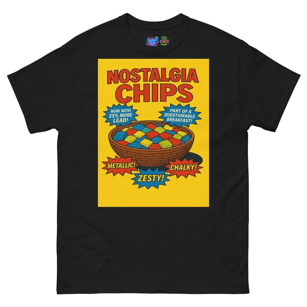 

Завтрак чемпионов Ностальгия Чипсы Забавная футболка в стиле старой школы 4XL
