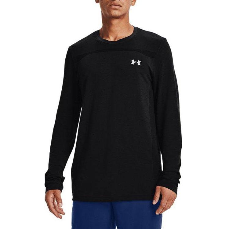 Under Armour Training Sports Crew Neck Long Sleeve T-Shirt Men Tops Black 1361136-001