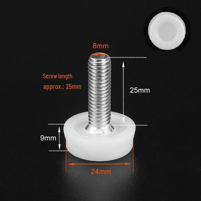 Adjustable Furniture Heightening Foot Pad (M6/M8/M10) – Screw Base for Shelves