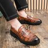 New Platform Men's Leather Shoes, Men's British Style Business Dress, Foot Cover and One Pedal, Casual Youth Small Leather Shoes