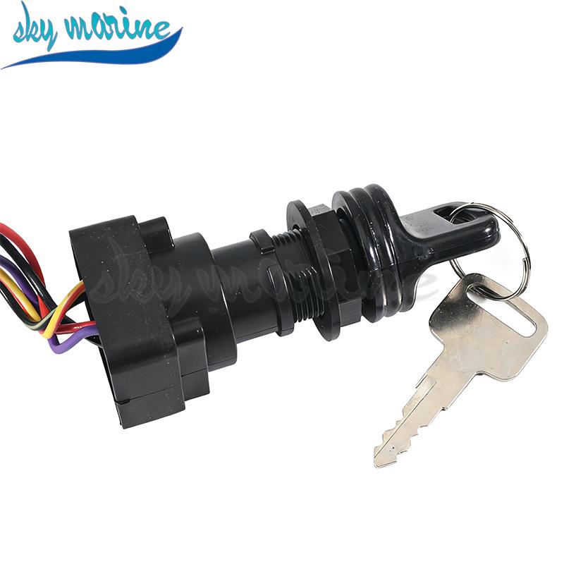 87-897716K01 3-Position Ignition Key Switch W/Harness 897716 8M0059686 for Mercury Marine Quicksilver Outboard Motor replaces