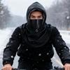 Windproof Cold Weather Face Cover, PU Thickened Hat for Motorcycle Riding, Outdoor Hiking & Commuting
