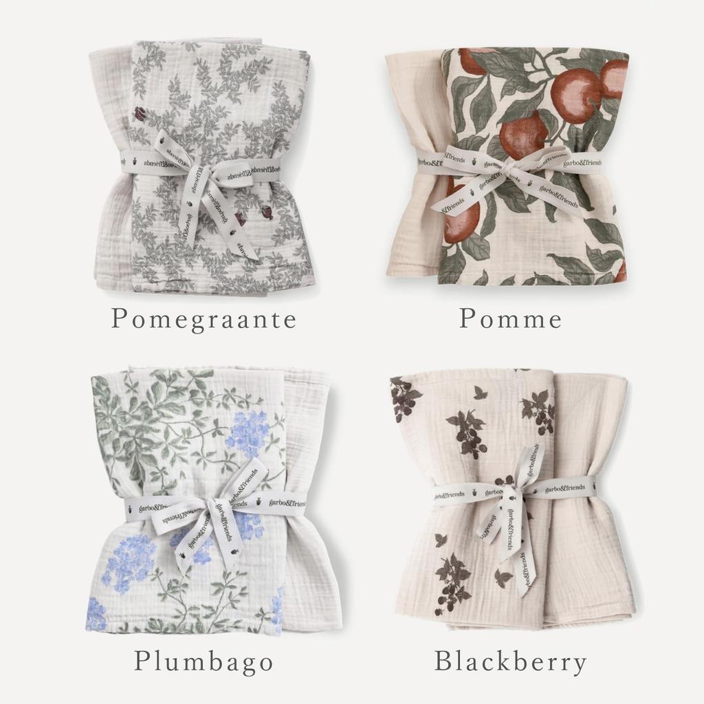 Garbo friends Garbo Friends Kocyk Muślinowy Mały Dziecięcy Zestaw 2-częściowy KOC MUŚLINOWY MAŁY 2 SZT. & & FoliaEcru(3300)