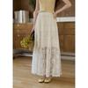 Women's Lace Patchwork A-Line Midi Skirt
