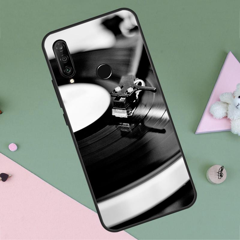 Vinyl DJ Record Art For Huawei P30 P40 Lite P60 Pro Nova 7i 8i 11i 12i 12s 10 9 SE Y90 Y60 Y70 Y72 Y61 Y91 Case