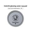 AAABS1 For Skoda Led Car Badge Emblem Drink Cup Holder Logo Light USB Charging Luminous Coaster Kodiaq Octavia 2 3 Rapid Karoq Fabia