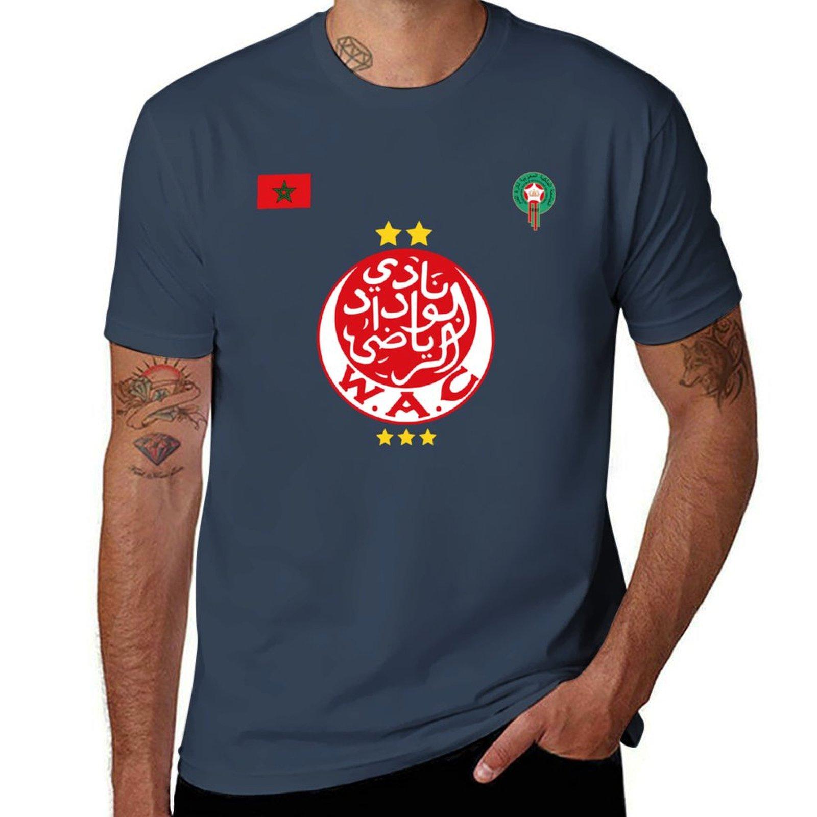 Morocco t Unisex Wac Wydad Unisex cotton shirt Lover Wac for funny graphic TShirt shirts t Jersey S