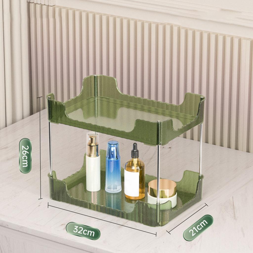 Desk Storage Rack Multipurpose Simple Light Luxury Double Layer Desktop Display Shelf for Home Bathroom