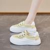 Imitation Leather Women's Shoes Thick Baseplate Shoes Women's 025 New Summer Breathable Mesh Sports Little White Shoes Thin Mesh Shoes