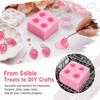 4-Cavity Chocolate Mold 3D Strawberry Shape Baking Mould Dessert Toppers Fondant Mold  Candy Making