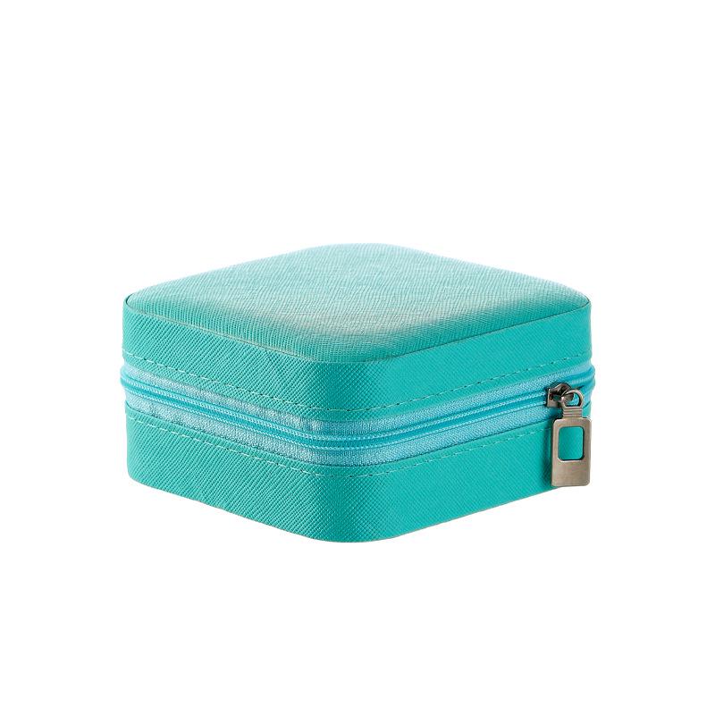 Lockable Leather Jewelry Travel Box - Small, Portable, High-end Gift Box