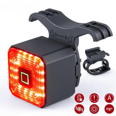 Bicycle Smart Brake Tail Light USB Charging Glare Tail Light Warning Light Mountain Bike Road Bike Bicycle Accessories