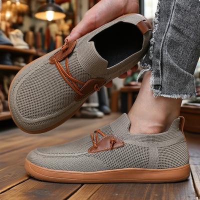 Barfußschuh mit breiter Zehenbox für Damen Nullabsatzsohle Minimalismus Laufschuhe Atmungsaktive Rutschfeste Ballerinas Loafer Herren Fahrschuhe