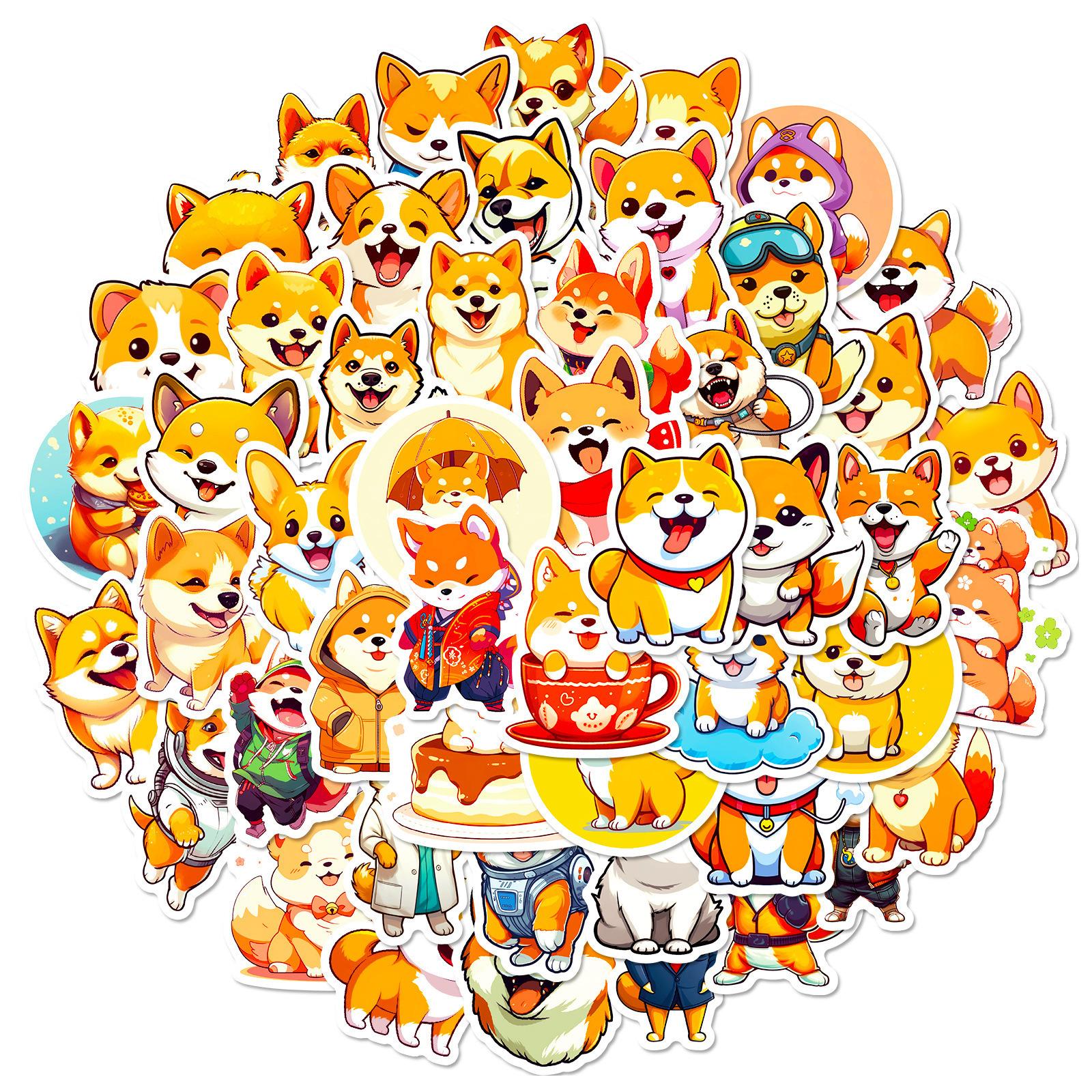 

50 Daichai Stickers Cute Shiba Inu Cute Cartoon Graffiti Stickers Daichai Daily Creative Graffiti