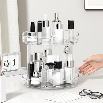 Vassoio Portaoggetti Girevole a 360 Gradi 1/2/3 Strati Organizer Lazy Susan Cucina Dispensa Mobile Piano di Lavoro Porta Condimenti Spezie Cosmetici Portaoggetti Girevole