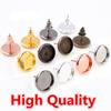 High Quality Copper Material 6mm 8mm 10mm 12mm Earring Studs,Earrings Blank/Base,Fit 6-14mm Cabochons,earring setting