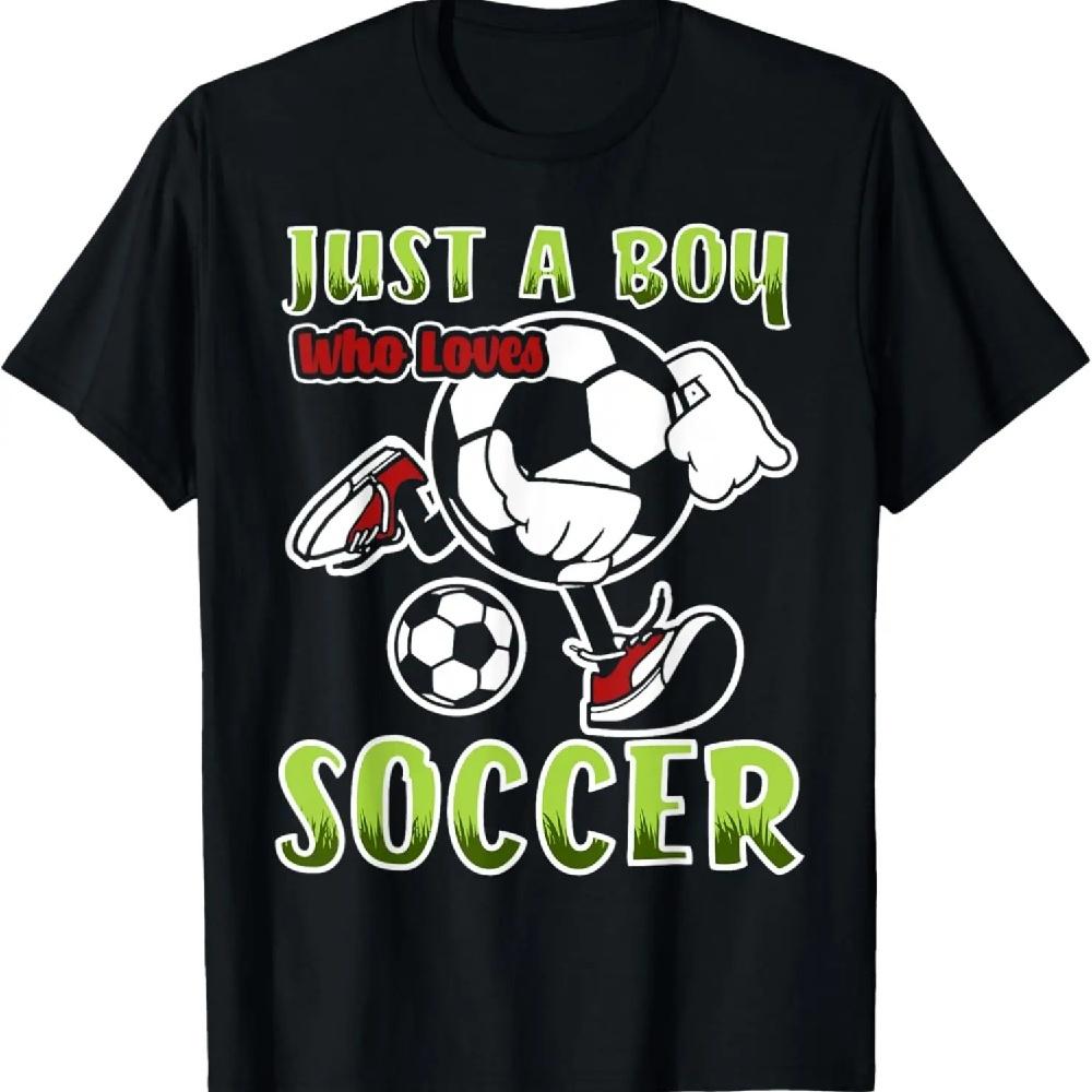 

Просто мальчик, который любит футбол, цитата для футболки футболиста XXXXXL чёрный