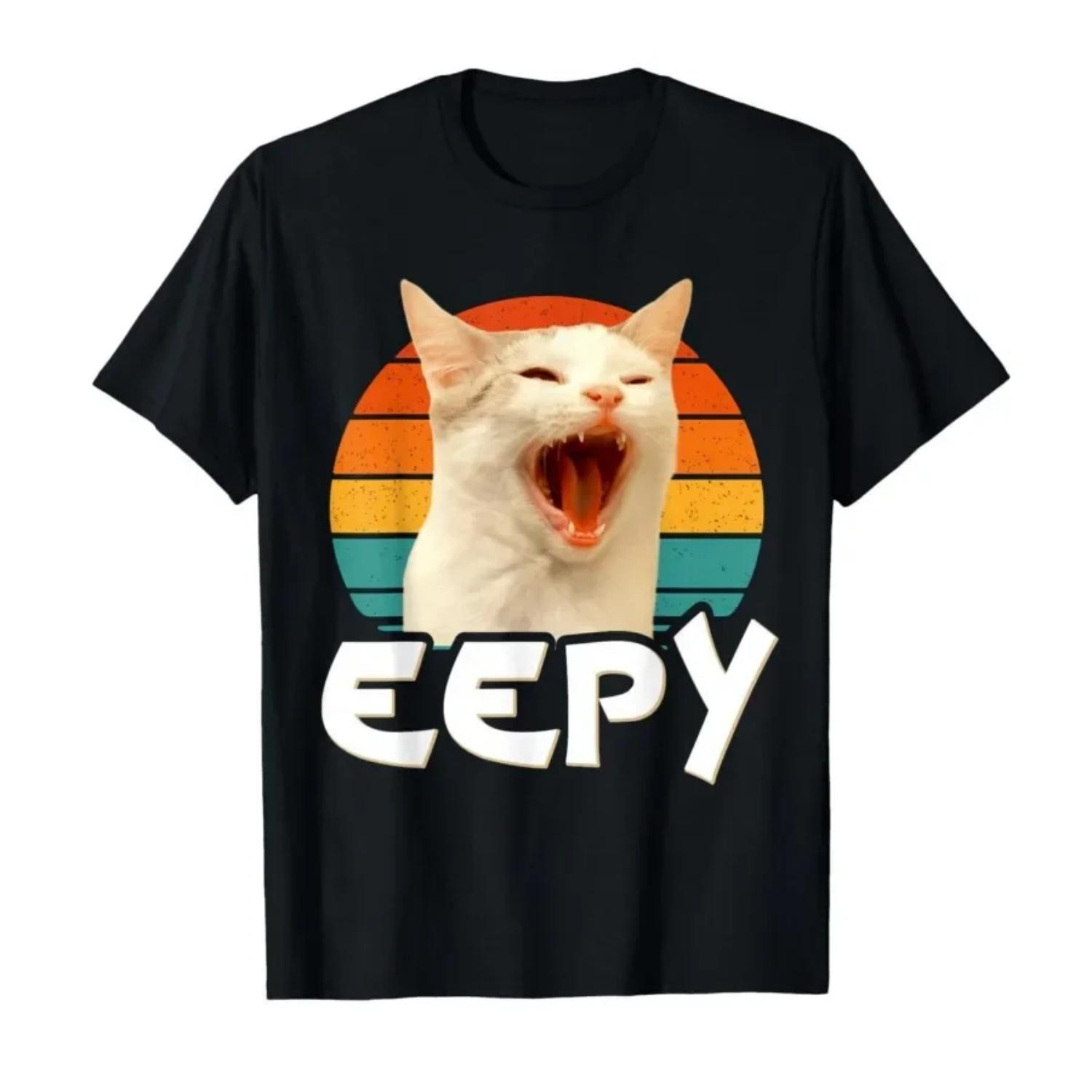 

Eepy CAT - camiseta estética retro Sunset feina camiseta ma S чёрный