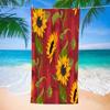 Sonnenblumen Strandtuch, Saugfähiges Gelbe Blume Badetuch Geschenke für Kinder Mädchen, Mikrofaser Sandfrei Schnelltrocknend Sport Reisehandtücher