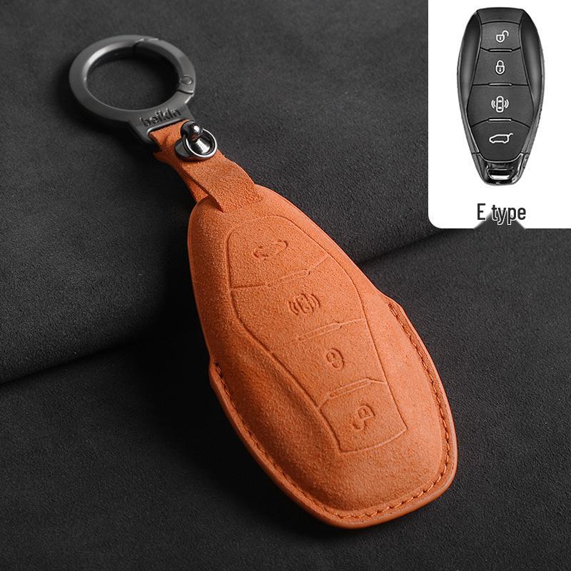 Suede Key Case for 2023 Hongqi H5, H6, H9, HQ9, HS5, HS7, HS3 Models