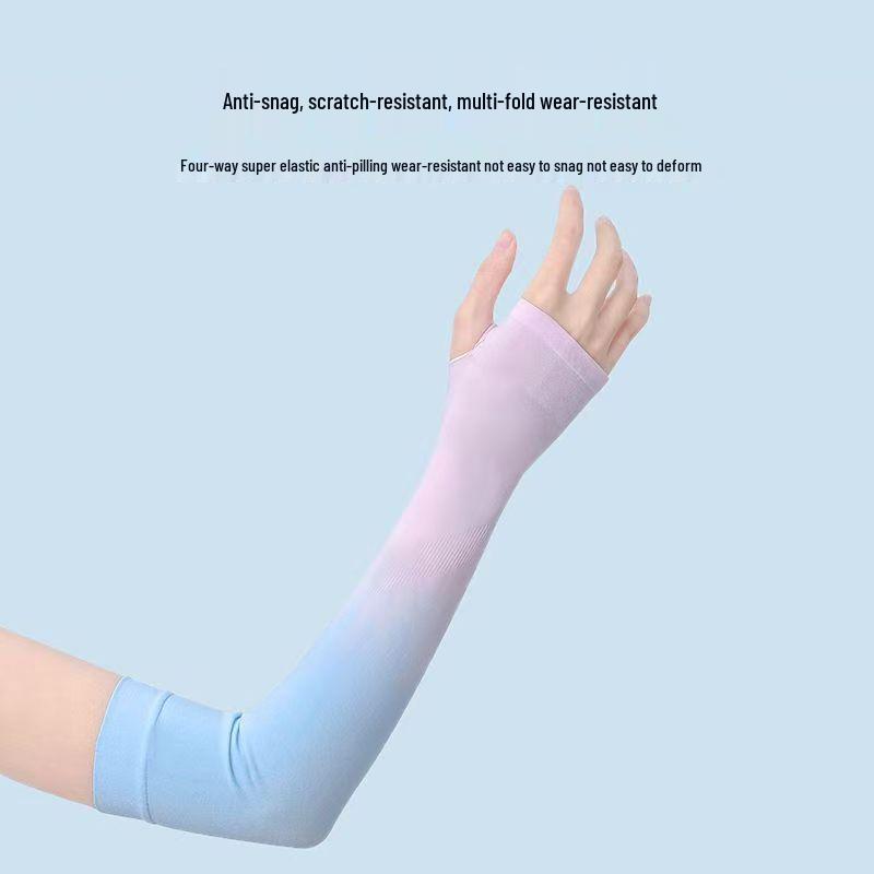Gradient UV Protection Ice Silk Sleeves for Men & Women - Korean Style