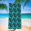 Boho Pastel Stripe Beach Towel Wavy Geometric Print Quick Dry Absorbent Towel