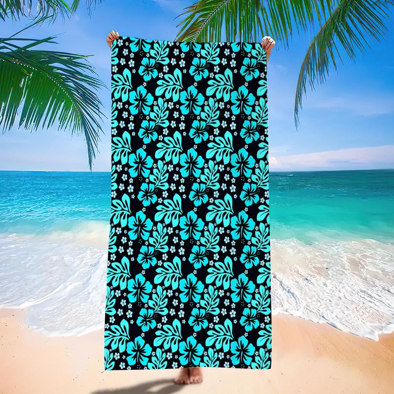 Boho Pastel Stripe Beach Towel Wavy Geometric Print Quick Dry Absorbent Towel