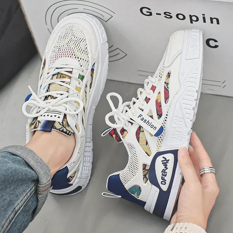 Fashion Mens Luxury Running Shoes Breathable Skateboard Shoes Chunky Comfortable Casual Sneakers Men Tenis Masculino Footwear Male