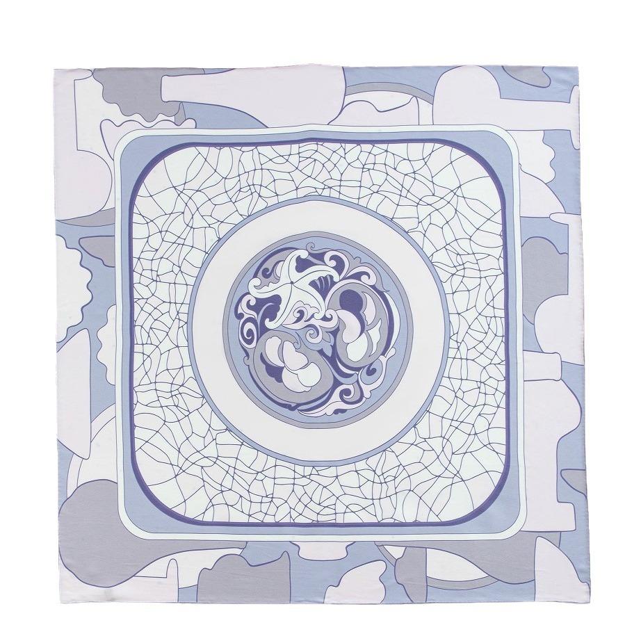 100% mulberry silk scarf women's  spring and summer song wind porcelain rhyme printing shawl