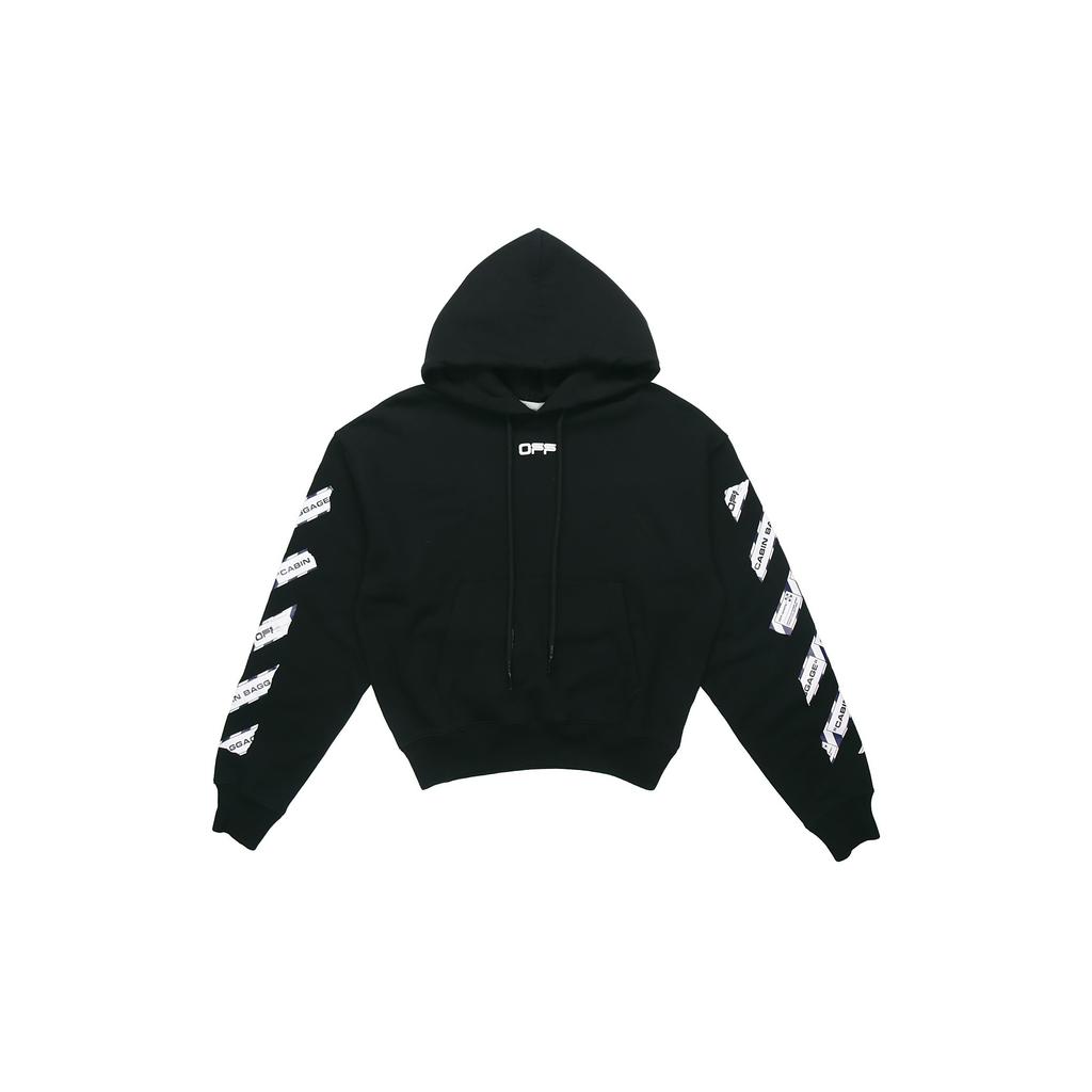 Off-White Ss20 Series Arrow Print Loose Hoodie For Autumn Men Hoodie Black OMBB037S20E300031088