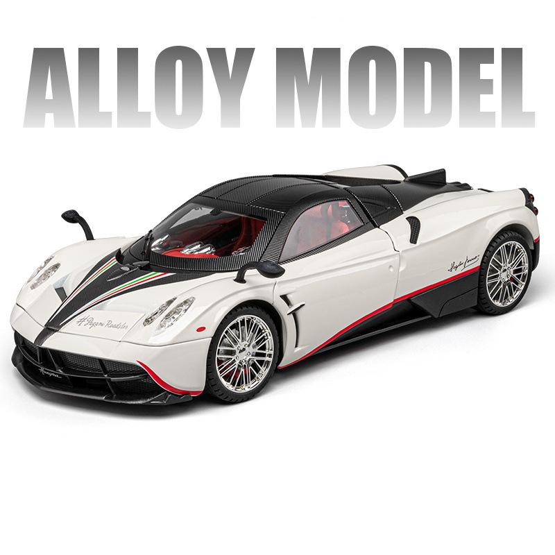 1/18 Pagani Huayra Dinastia Alloy Racing Car Model Diecasts Metal Toy Sports Car Model Simulation Sound and Light Childrens Gift