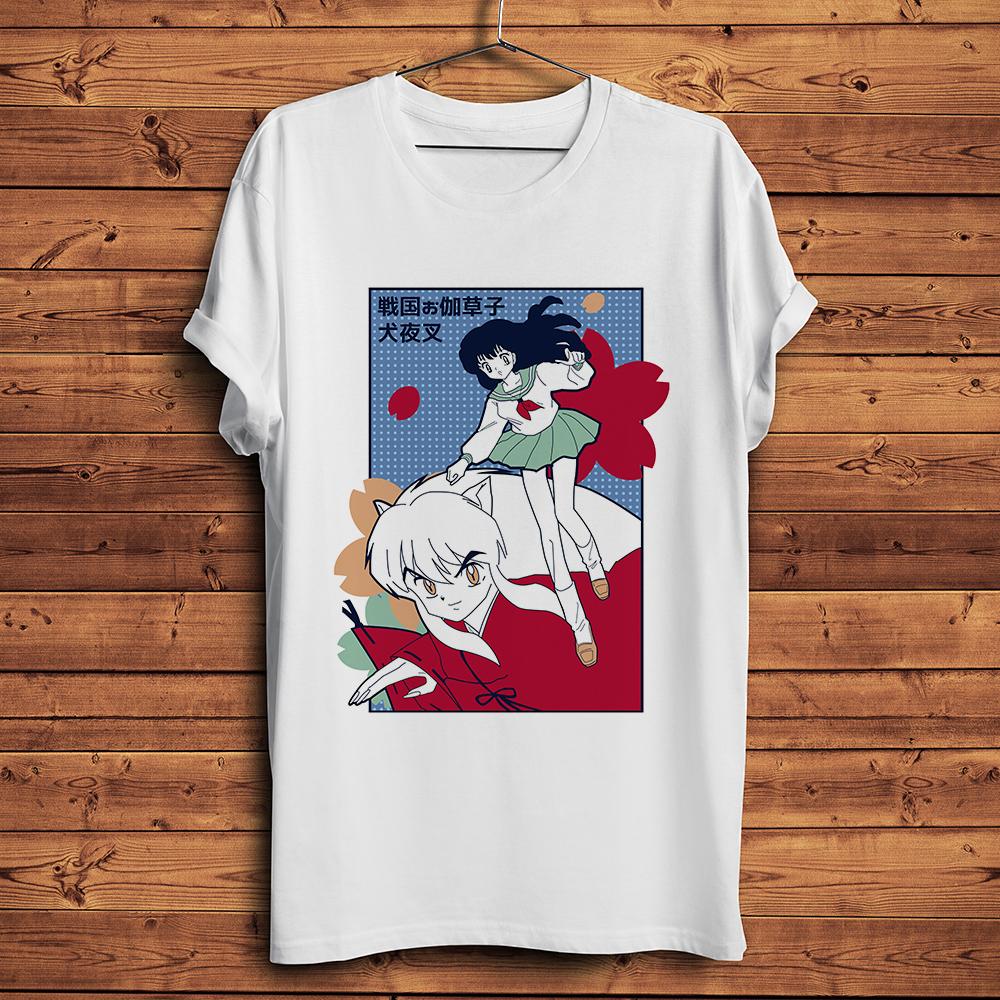 Inuyasha kagome funny anime tshirt homme summer new white short sleeve t shirt Unisex casual Unisexga tshirt unisex streetwear S
