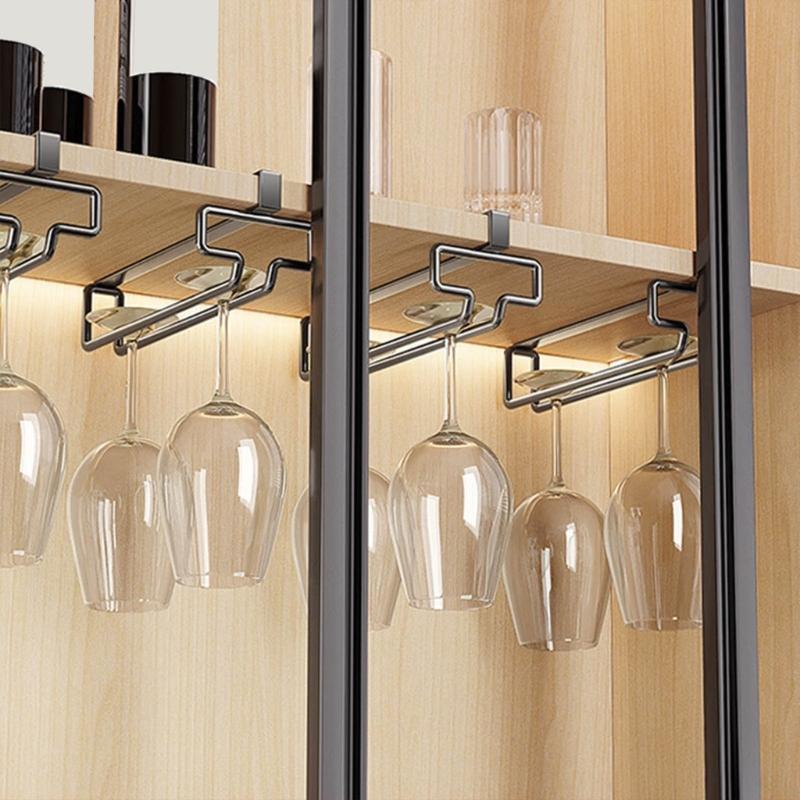 Under Cabinet Hanging Rack Wine Glass Storage Racks Simple Designs Holders Perfect For Bars And Kitchens
