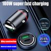 100W Mini Autoladegerät Schnellladung Für Iphone Qc3.0 Mini Pd USB Typ C Auto Handy Ladegerät Für Xiaomi Samsung Huawei