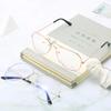 Finished Myopia Glasses Women Men Double Beam Nearsighted Eyewear Metal Frame -1.0 To -4.0 HD Prescription Glasses