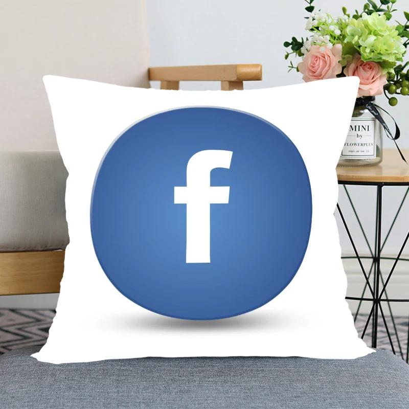 App Logo Youtube Pillowcase Bedroom Home Decorative Pillow Cover Square Zipper Pillow Cases Satin Soft Fabric 40X40Cm 45X45Cm