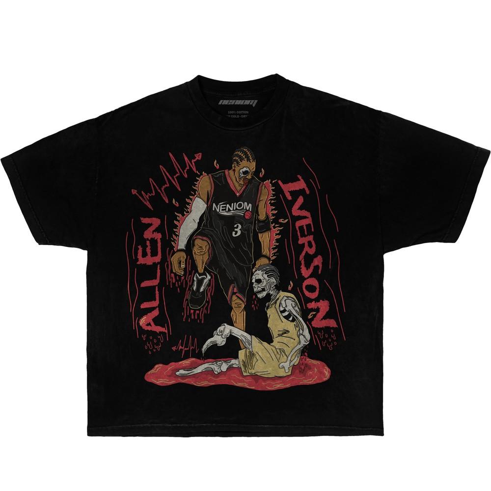 

Neniom Famous AI Death Step Over Vintage Boxy Shirt Graphic Tee Streetwear Y2K Unisex T-Shirt XL