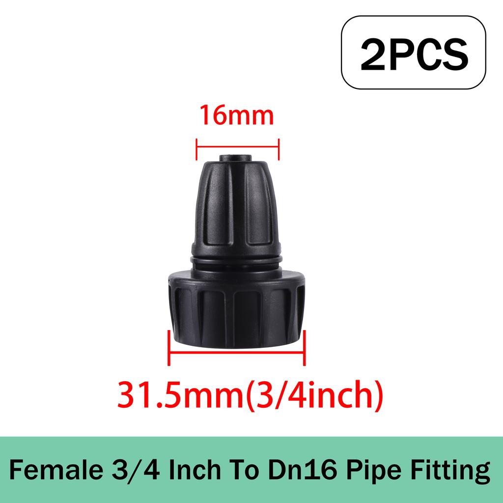 2pcs 3/4 Inch Faucet Adapter 8/11mm Locking Barb 3 Way T-Type Drip Hose Connection Fitting for Irrigation Spray Cooling System